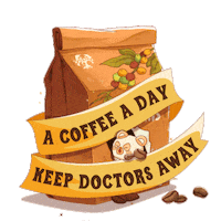 Coffee Puns Sticker by Loka Made