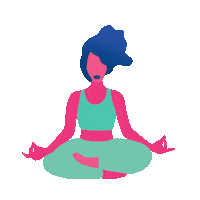yeshidesigns woman meditation floating peaceful Sticker