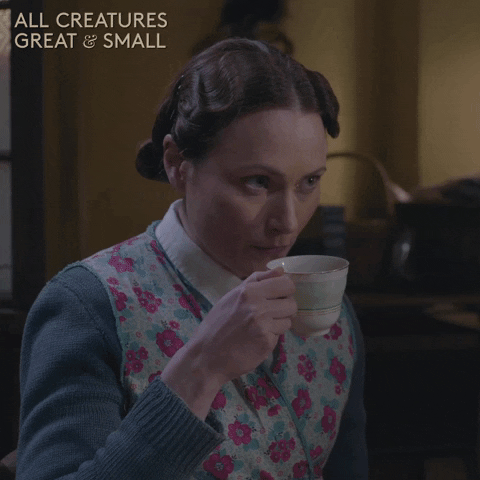 allcreaturestv giphyupload animals tea sip GIF
