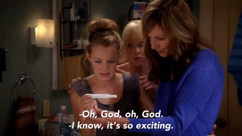 season 1 a pee stick and an asian raccoon GIF by mom