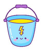 Happy Lightning Bolt Sticker by Nataliia Manych