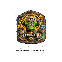 Leveling Up Sticker by Digi 995