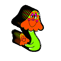 Ephemera trippy trip mushroom ephemera Sticker