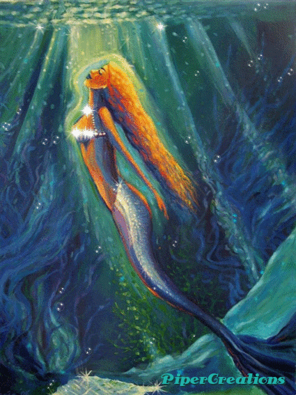 Pipercreations Mermaid Digitalart Water Nature Bubbles Sea GIF