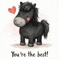 Black Horse Thank You GIF