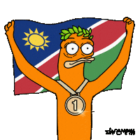 Gold Medal Flag Sticker by shremps