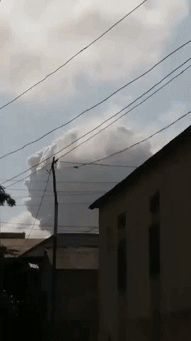 Large Cloud of Smoke Thrown Up by Mogadishu Explosion