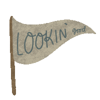 Flag Lettering Sticker