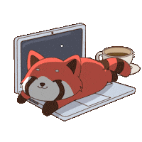 Tired Red Panda Sticker