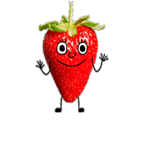 Fruit Strawberry Sticker by PlumFilms
