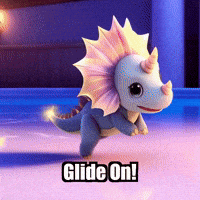 Ice Skating Fun GIF by Divineasaur
