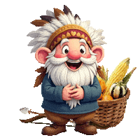 Native Americans Thanksgiving Sticker