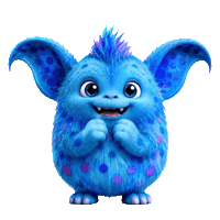 Jumping Happy Monster Sticker