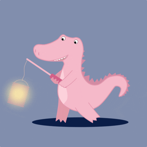 wortgewitzt pink crocodile lantern croc GIF