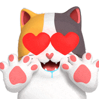 Cat Love Sticker by Liberty Cats Emojis