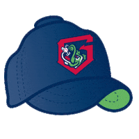 baseball hat ball cap Sticker by Gwinnett Stripers