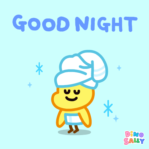 Happy Good Night GIF by DINOSALLY
