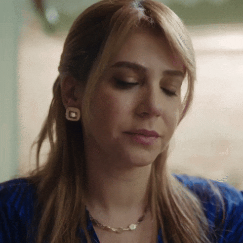 Blue Dress Smile GIF