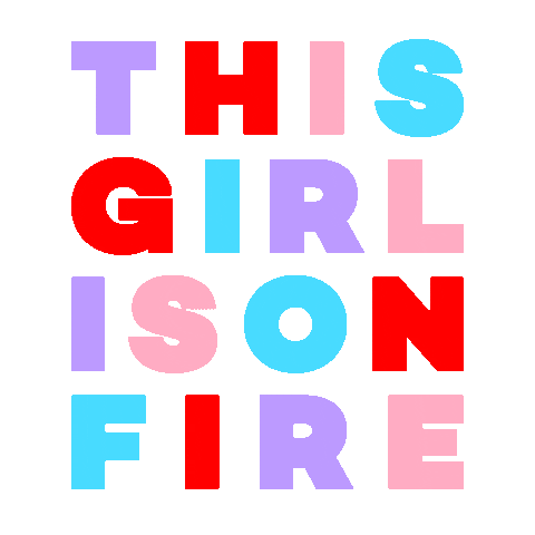 On Fire Girl Sticker by Glamour