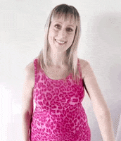 AnnHansonArt art pink woman animal GIF