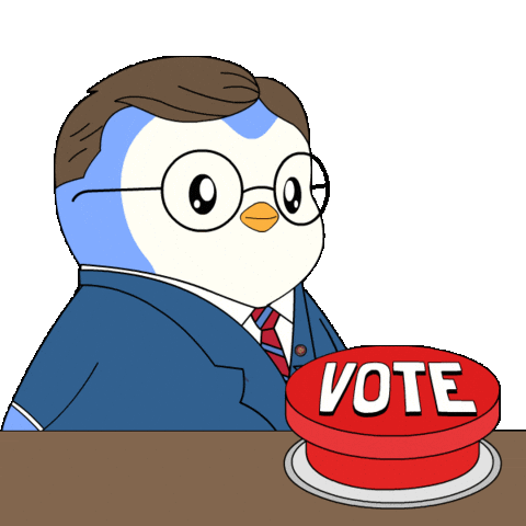 Voting Good Morning Sticker by Pudgy Penguins
