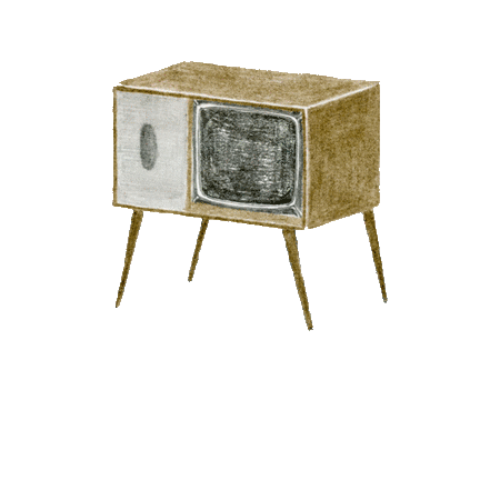 Illustration Television Sticker