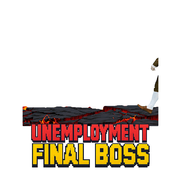 Final Boss Unemployment Sticker