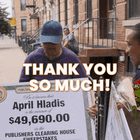 Winner Thank You GIF by Publishers Clearing House