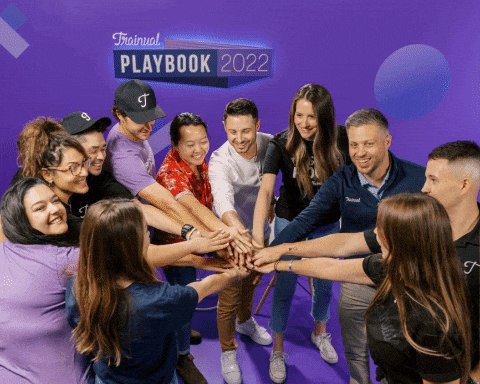 trainual giphyupload celebrate team lets go GIF