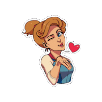 vokigames love heart halloween kiss Sticker