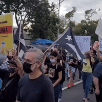 Hundreds March in Puerto Rico Over Power Outages