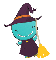 Sleepzilla halloween tired sleep witch Sticker