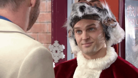 Christmas Mask GIF by Hollyoaks