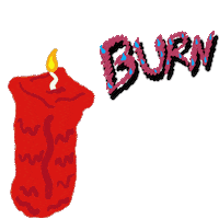 Fire Burn Sticker by Nuttz