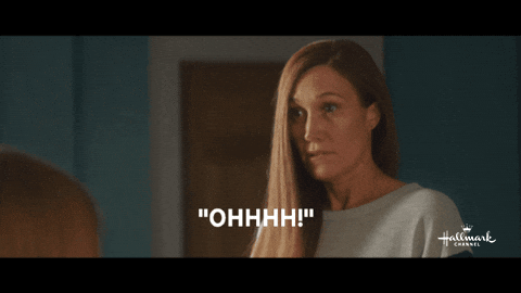 Shocked Clarity GIF by Hallmark Channel