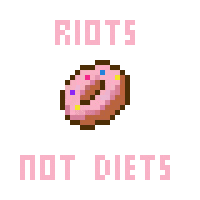 pixel art donut Sticker