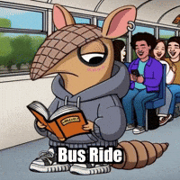 Reading Bus GIF by Chillo Dillo