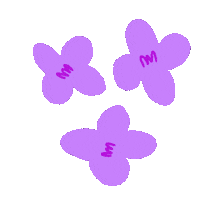 Happy Forget Me Nots Sticker