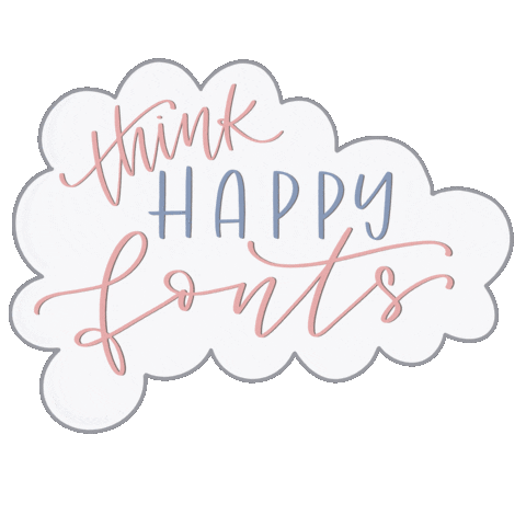 Cloud Calligraphy Sticker