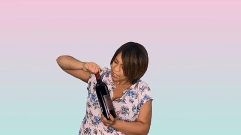 ComedianHollyLogan giphygifmaker drink wine drunk GIF