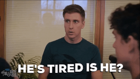 Tired Fah GIF by FoilArmsandHog