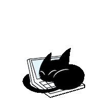 Sleep Dante Sticker by Black Cat Lab