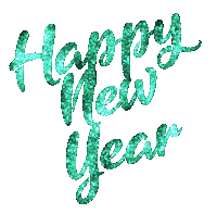 New Year Glitter Sticker