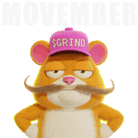 Hamster Mustache Sticker by Grind