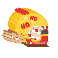 THEFACESHOPSingapore christmas santa reindeer sleigh Sticker