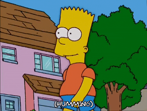happy bart simpson GIF