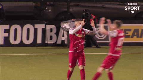 Celebration Hug GIF by Cliftonville Football Club