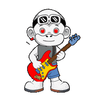 Playing Music Rock Sticker by Zhot Music