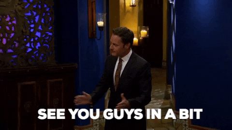 chris harrison see you guys in a bit GIF by The Bachelor