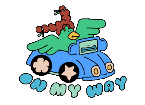 On My Way Sticker